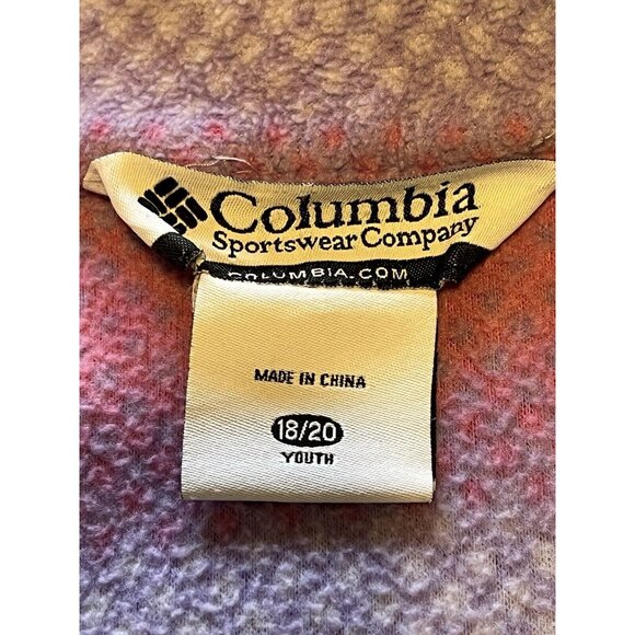 Girls Youth Columbia Size18/20 Lightweight Fleece Jacket Rainbow Outdoor Comfort - Picture 4 of 16